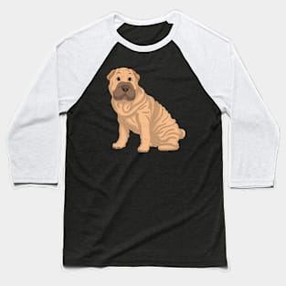 Fawn Shar-Pei Dog Baseball T-Shirt